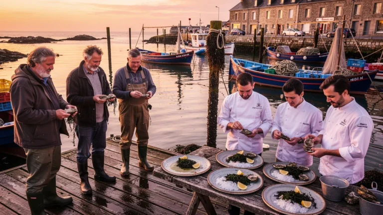 Découverte gourmande à Locmariaquer : comparaison des huîtres d’ostréiculteurs et restaurants du port