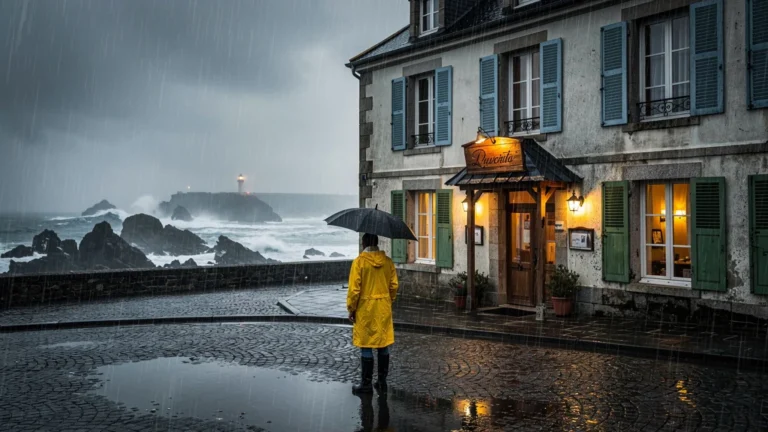 Un dimanche pluvieux à Quiberon redécouvrant l'atmosphère des hôtels de seconde ligne bretons
